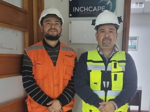 Pictured from left to right: Bastian Bermudez and Rodrigo Narvaez from Inchcape Arica